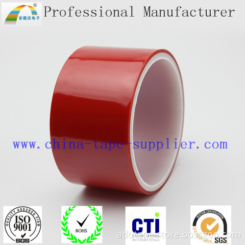 No Residue Red Pet High Temp Silicone Tape (T=0.08mm)